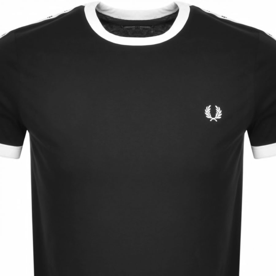 Alternative Image for ProductFred Perry Taped Ringer T Shirt Black2